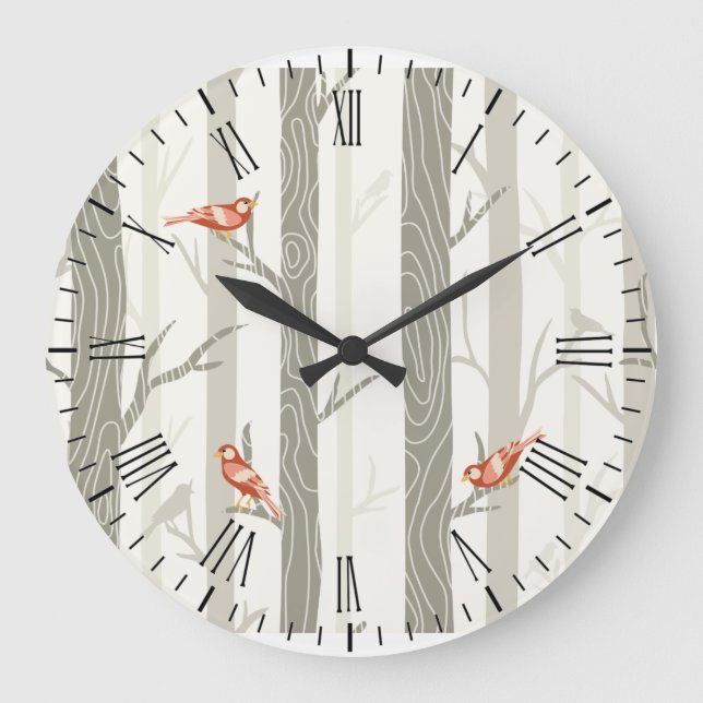 Moderne Winter Aspen Wall Uhr (Vorderseite)