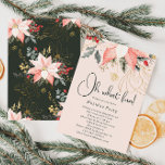 Moderne Winter-Blumenweihnachtszeit Oh, was Spaß P Einladung<br><div class="desc">Dieses moderne, blumengeschmückte Weihnachtsgeschenk macht die lustige Party Einladung zu einem strahlenden und eleganten Design, das mit lebendigen Aquarellbildern von roten und rosa Poinsettien und zartem Wintergarten besticht. Die farbenfrohe Farbpalette der Karte mit ihren rostigen Rose- und Goldakzenten verleiht einer modernen Urlaubssästhetik mit schicken botanischen Elementen wie Pinien, Heiligenbeeren und...</div>
