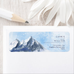 Moderne Winter-Gebirgs-Hochzeit
