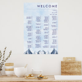 Moderne Winter-Gebirgs-Hochzeit Poster