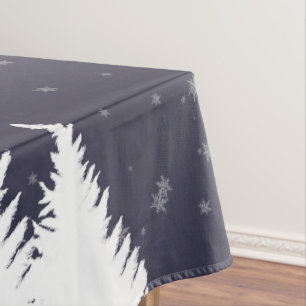 Moderne Winterbaumfeier mit sinkendem Schnee Tischdecke