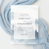 Moderne Winterblaue Minimalistische Hochzeit
