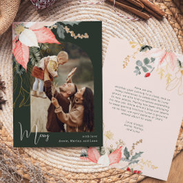 Moderne Winterflora Merina 1 Foto Ferienkarte Feiertagskarte