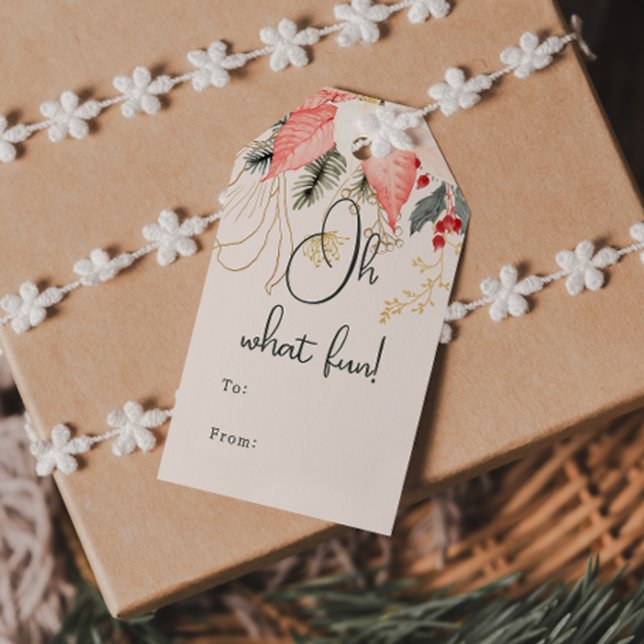 Moderne Winterflora, was Spaß zu und von Geschenkanhänger (Von Creator hochgeladen)