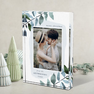Moderne Winterfoliage-Feiertags-Fotoblock Fotoblock