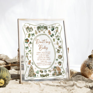 Moderne Winterkälte im Freien Sage kein Babyspiel Poster