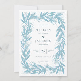 Moderne Winterkränzkleider-Hochzeit Einladung