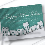 Moderne Winterlandschaft | Neujahrsgrüße Postkarte<br><div class="desc">Alles Gute zum Neujahr. Ihr Firmenlogo kann hier hinzugefügt werden: http://www.zazzle.com/store/selectpartysupplies</div>