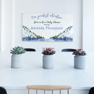 Moderne Winterlandschaft Unser Bestes Abenteuer Banner