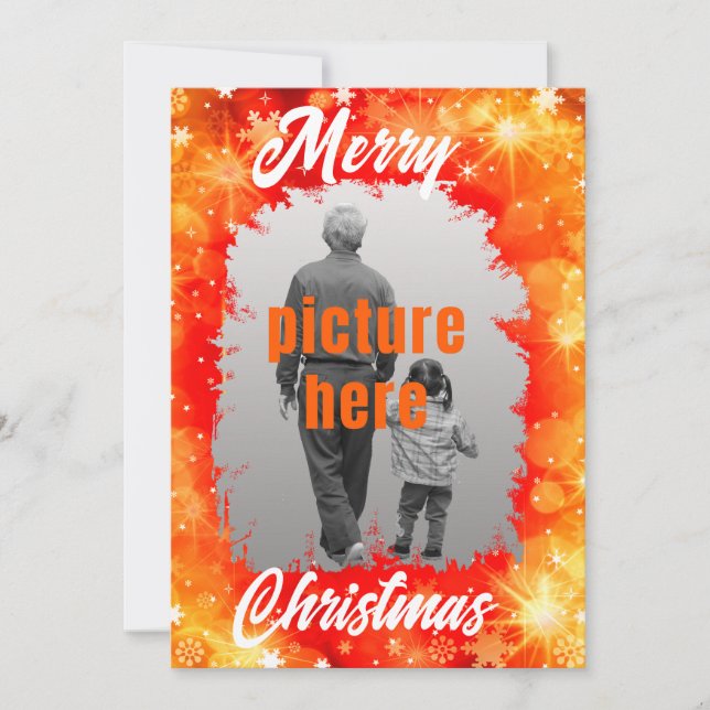 Moderne Winterschneeflocke Frohe Weihnachts-Party Einladung (Vorderseite)