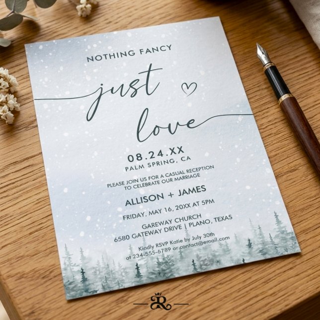 Moderne Winterwald-Hochzeit Einladung (Von Creator hochgeladen)
