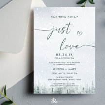 Moderne Winterwald-Hochzeit