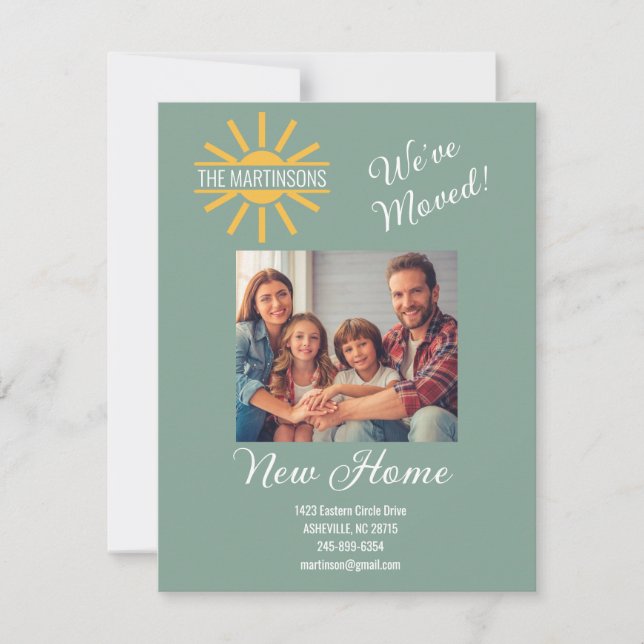 Moderne wir haben das Adressenwechsel-Foto verände Ankündigung (Vorderseite)