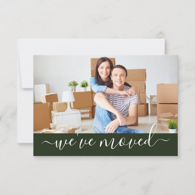 Moderne wir haben das Adressenwechsel-Foto verände Ankündigung (Vorderseite)