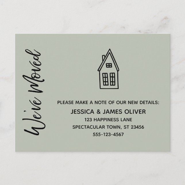 Moderne wir haben das kleine Haus Gezeichnet Postkarte (Vorderseite)