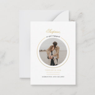 Moderne wir haben eine Verlobte Foto-Engagement-Pa Mitteilungskarte
