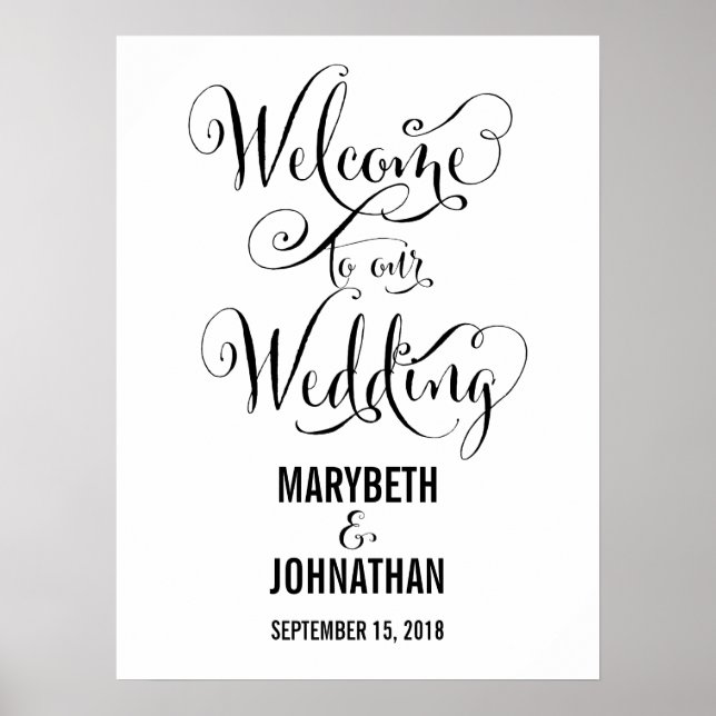 Moderne wir machen SkriptWedding Willkommenspopste Poster (Vorne)