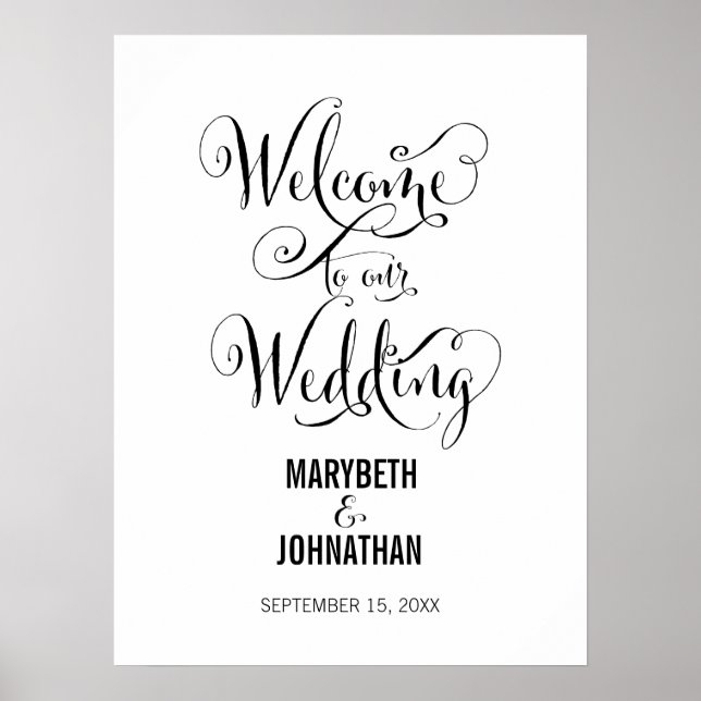 Moderne wir machen SkriptWedding Willkommenspopste Poster (Vorne)