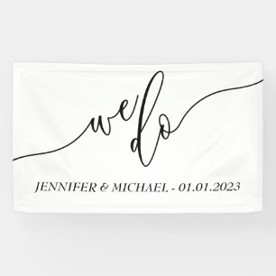 Moderne Wir tun Hochzeitsskript Banner
