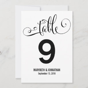 Moderne Wir Tun Schrift Hochzeitstisch Nummer Kart Einladung