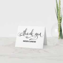Moderne wir tun Script Hochzeit Danke Karte