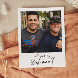 Moderne Wirst du mein Trauzeuge Fotokarte