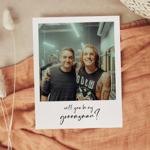 Moderne 'Wirst du mein Trauzeuge sein'-Fotokarte