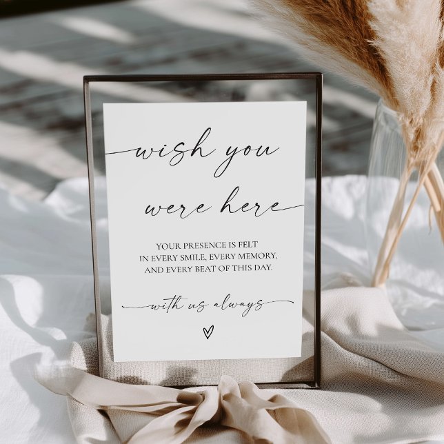 Moderne 'Wish You Were Here' Zeichen Poster (Wish You Were Here Sign)