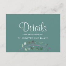 Moderne Wisteria Watecolor Hochzeitsdetails