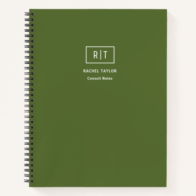 Moderne, wöchentlich erscheinende Monographie Notizbuch (Vorderseite)