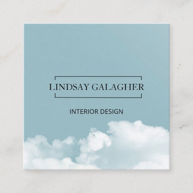 Moderne Wolken Himmel Quadratische Visitenkarte (Vorderseite)