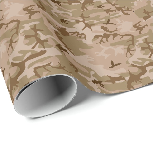 Moderne Wüste Militärische Camouflage Geschenkpapier (Rolleneckpunkt)