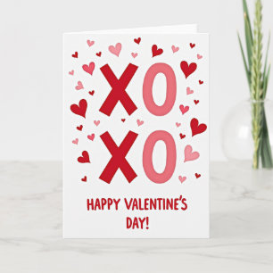 Moderne Xoxo Valentinsgrußkarte Karte