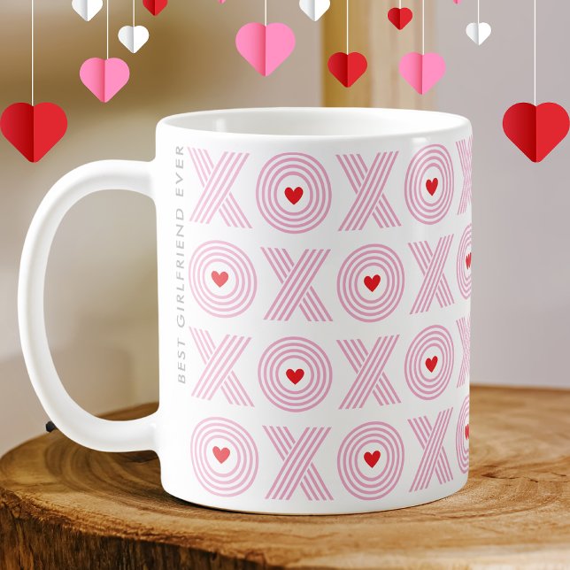 Moderne XOXO Valentinstag Beste Freundin Kaffeetasse (Von Creator hochgeladen)