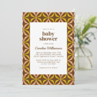 Moderne Yellow Retro Bold Typografy Baby Dusche