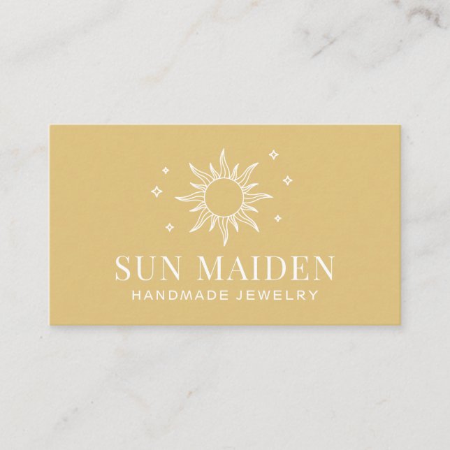 Moderne Yellow Sun Business Card Visitenkarte (Vorderseite)