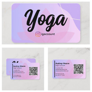 Moderne Yoga Instructor Vorlagen Visitenkarte