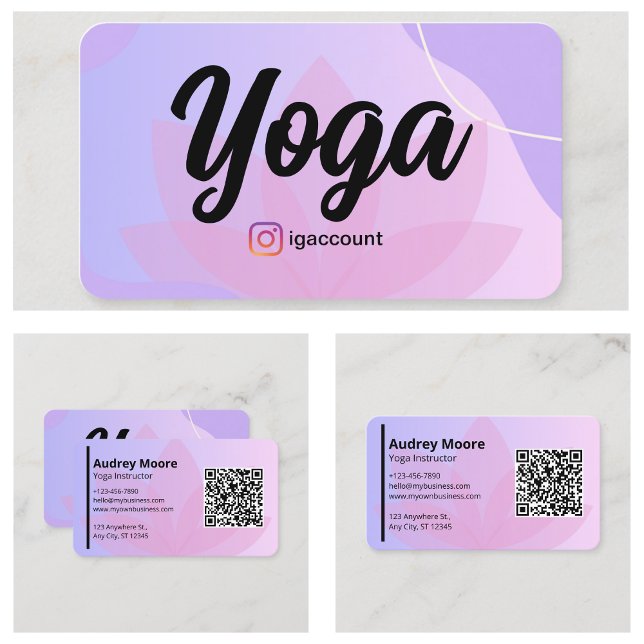 Moderne Yoga Instructor Vorlagen Visitenkarte (Modern Yoga Instructor Templates Business Card
)