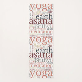 Moderne Yoga Mat Word Cloud Yogamatte