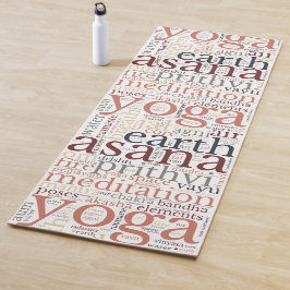 Moderne Yoga Mat Word Cloud Yogamatte