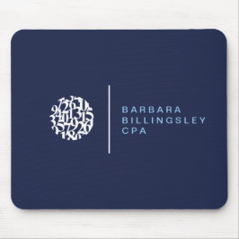 Moderne Zahlen Logo II Buchhalter Mousepad