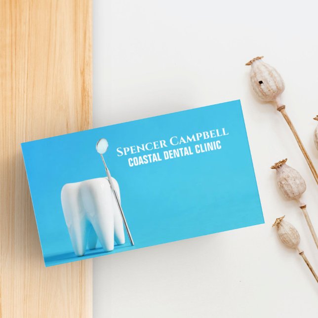 Moderne Zahnärztin Klinik Zahnarzt Zahnmedizin Visitenkarte (Modern Teeth Dentist Assistant Clinic Dental Business Card)