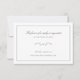 Moderne, zarte Website zum Hochzeitsstipendium RSVP Karte