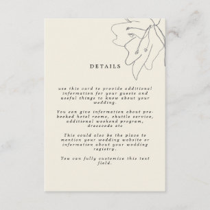 Moderne zarte, weiche Eggshell Floral Begleitkarte