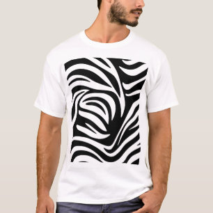Moderne Zebra Streifen Abstraktes Design T-Shirt