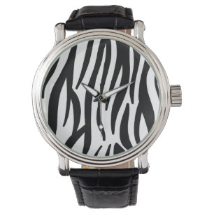Moderne Zebradruck-Armbanduhr - Bold Abstract Armbanduhr