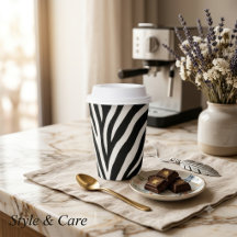 Moderne Zebradruck-Papierbecher Party-Trinkgeschir