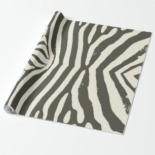 Moderne Zebrastreifen-Tierdruckmuster Geschenkpapier