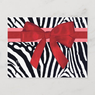 Moderne Zebrastreifen-Tierdruckmuster Postkarte