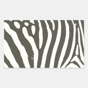 Moderne Zebrastreifen-Tierdruckmuster Rechteckiger Aufkleber